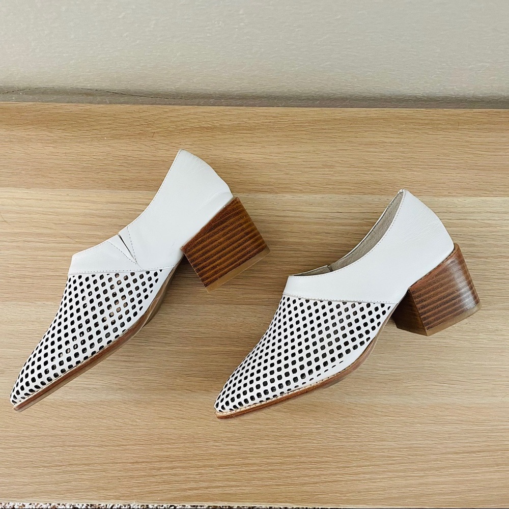 Jeffrey Campbell white mules